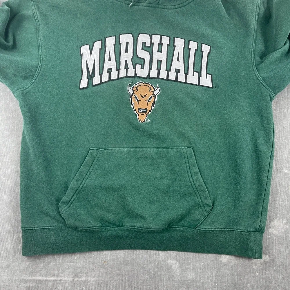 Marshall Thundering Herd Stadium Athletics Mens Medium Green Hoodie Sweatshirt